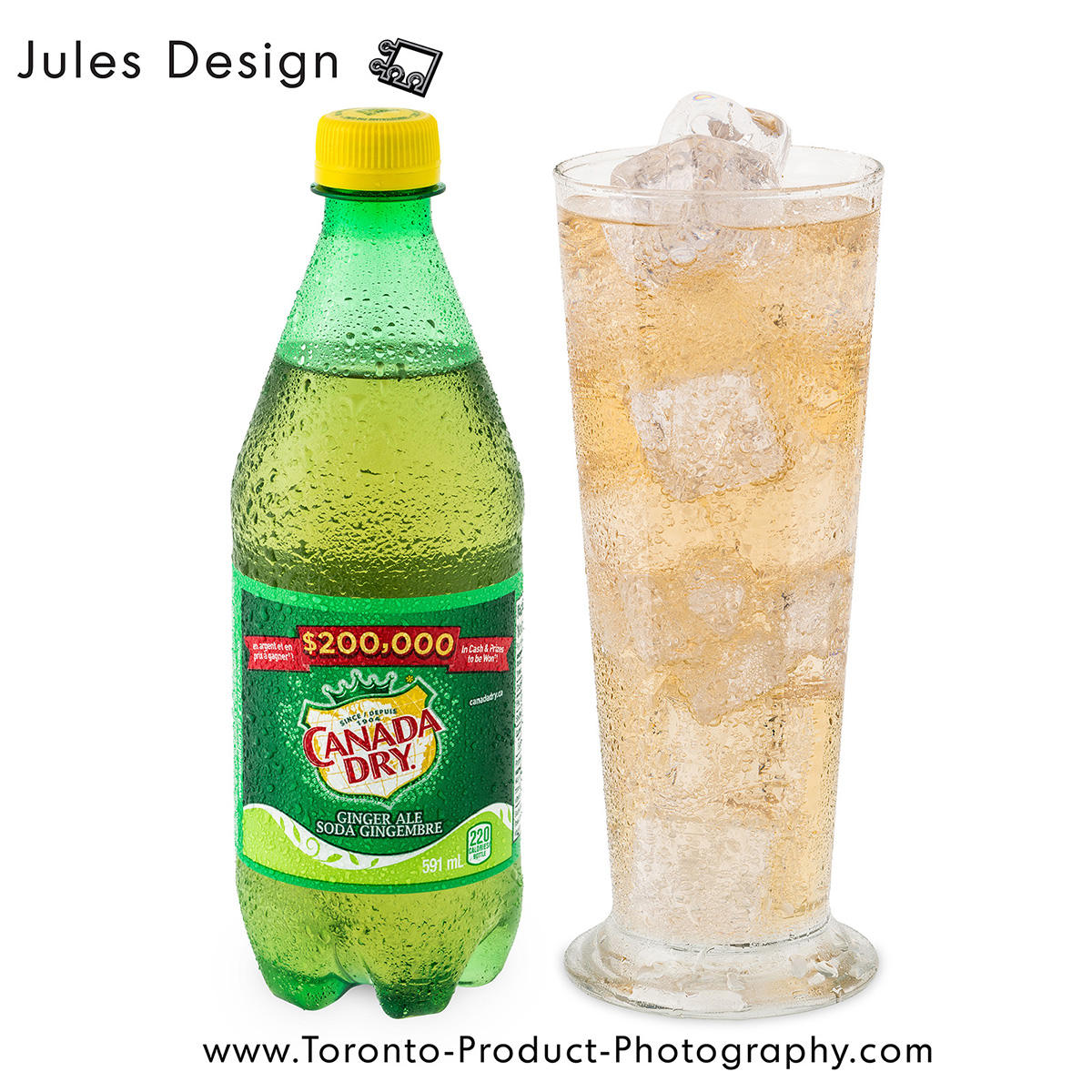 Canada Dry, Toronto Cold Drink Photography, Studio Food and Drink Photographer, Advertising Photographer