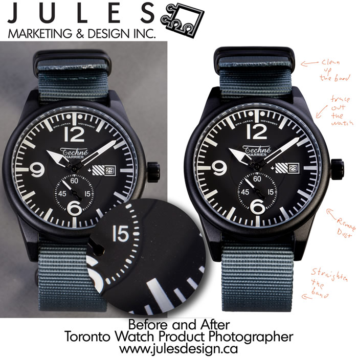 Macro Watch Product Photography Dirty before and after